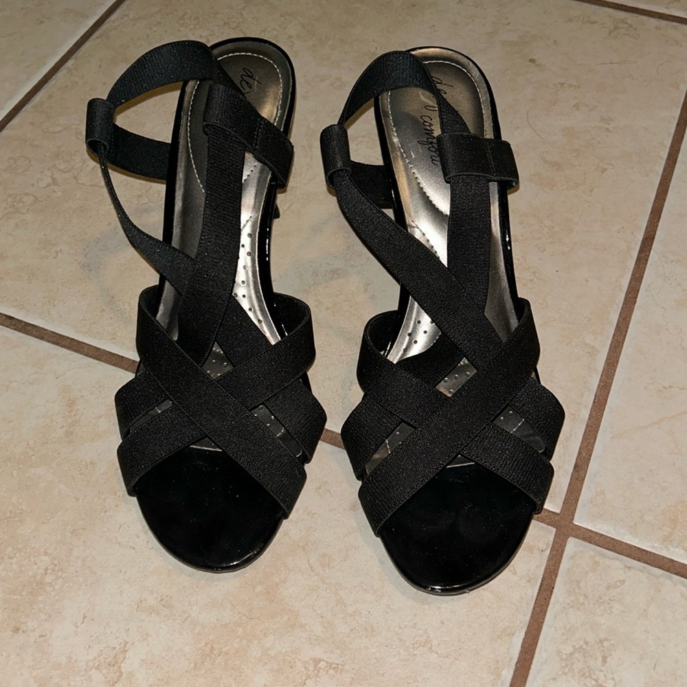 Black Strappy Heels